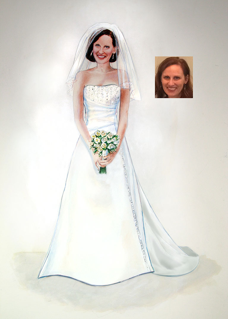 painting of a bride by Janet Schulz