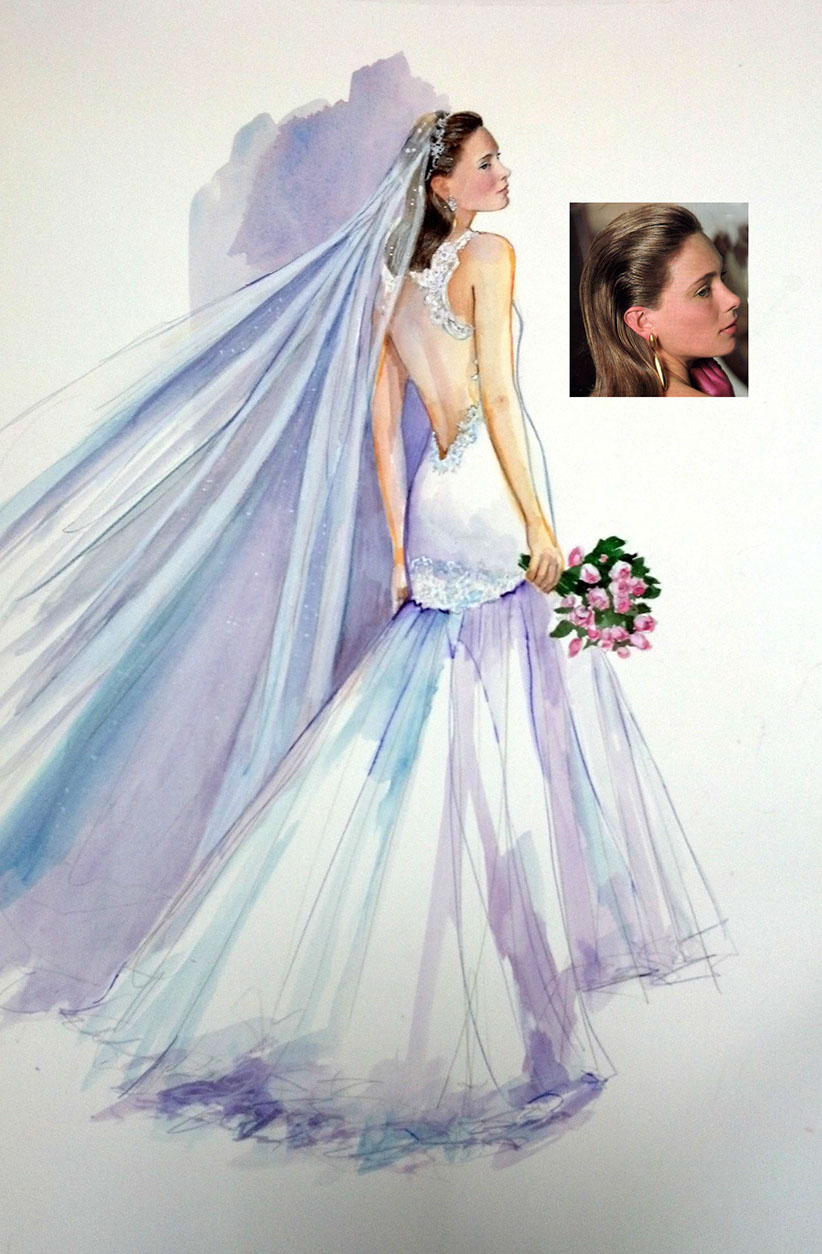 Painting of bride by Janet Schulz